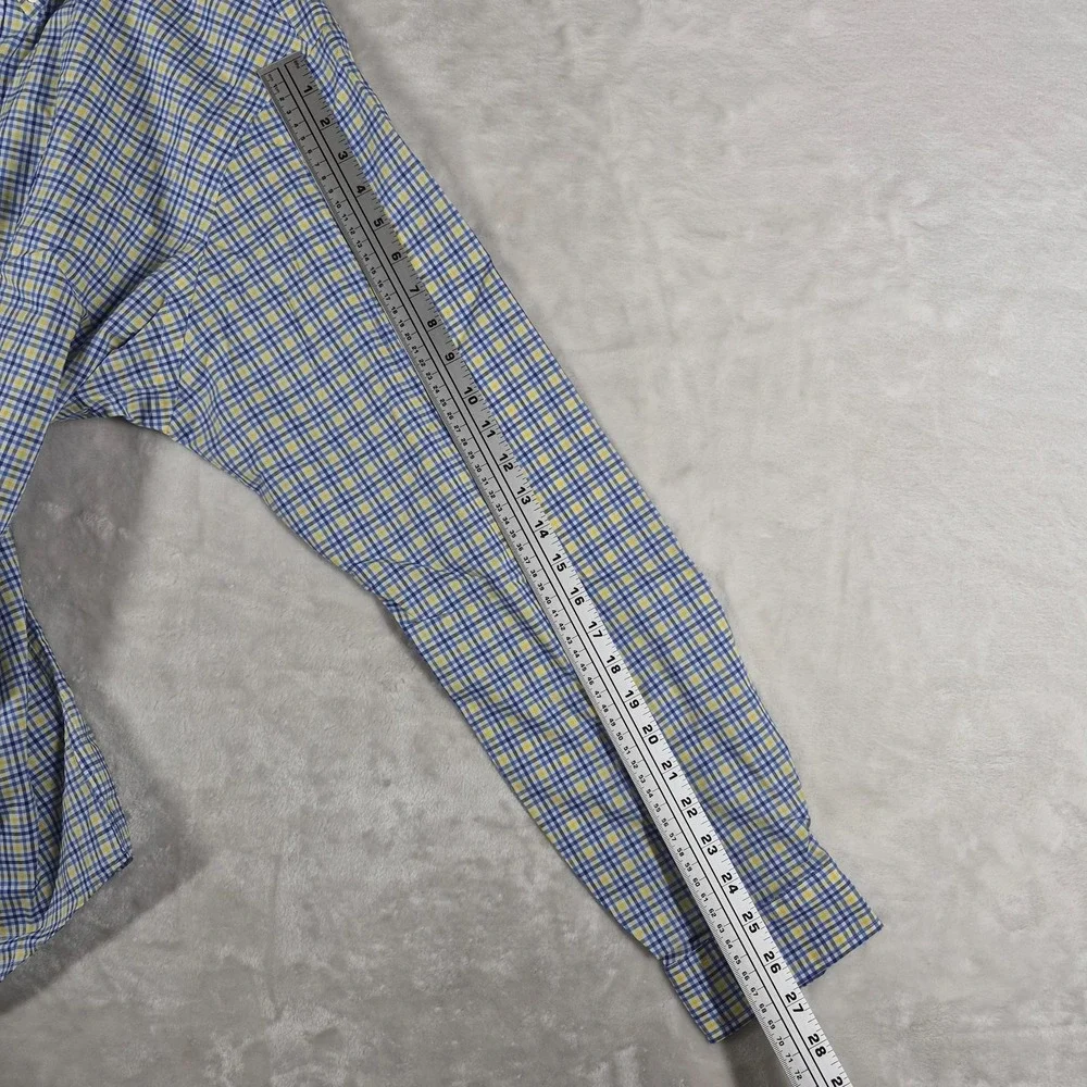 Ralph Lauren‎ Button Down Shirt Men's 2XL XXL Blue Yellow Plaid Classic Fit NWT